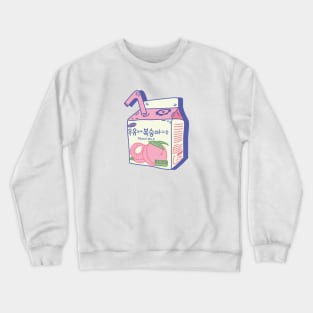 Peachy drink aesthetics design vaporwave Crewneck Sweatshirt